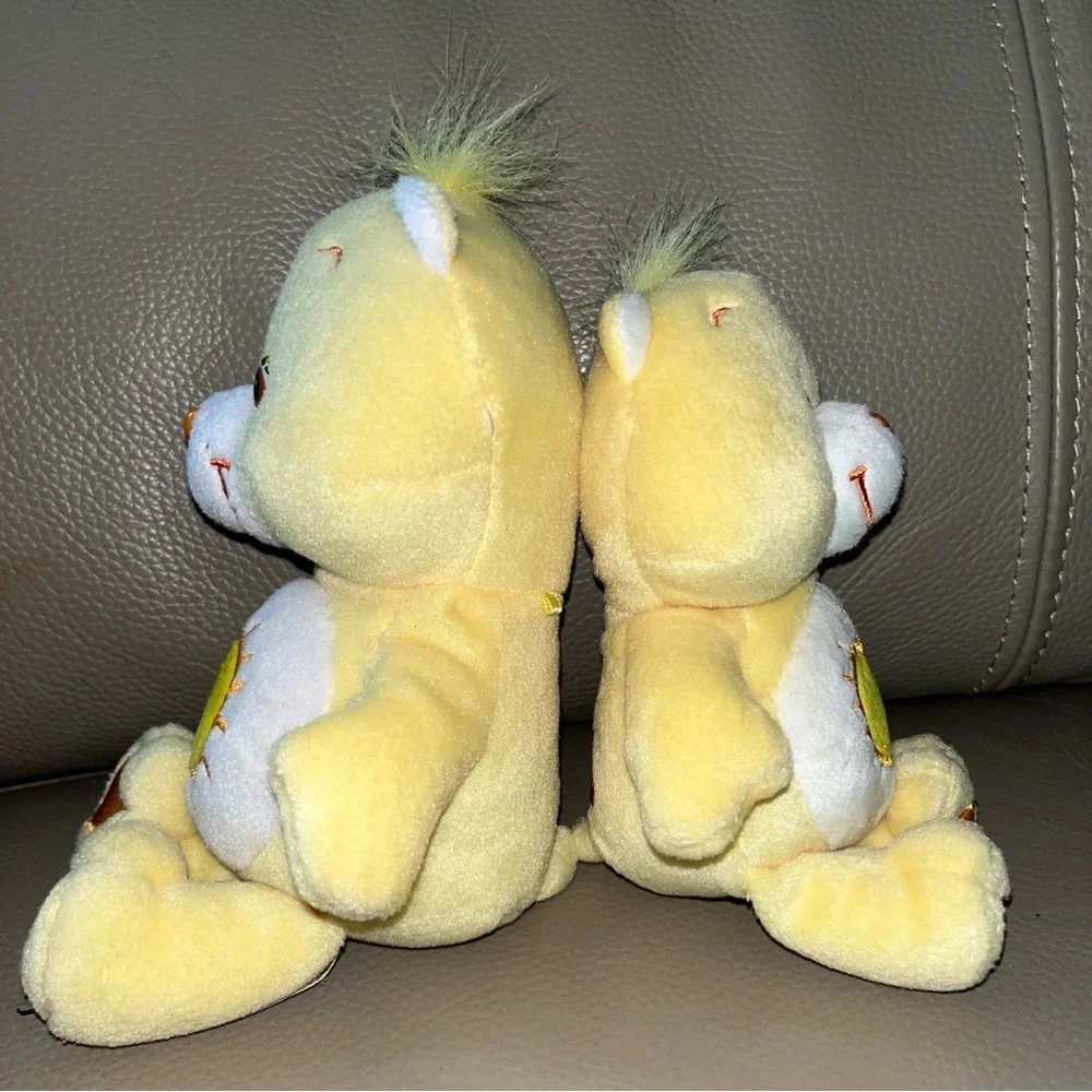 2 FUNSHINE CARE BEARS Vtg 2004/9” & 2002/7” yellow sunshine stuffed plush animal - Picture 2 of 16